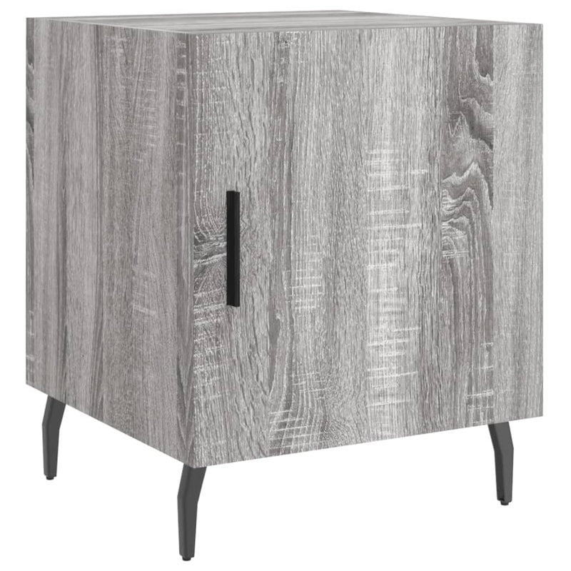 Nachtkastje 40x40x50 cm bewerkt hout grijs sonoma eikenkleurig MeubelReus