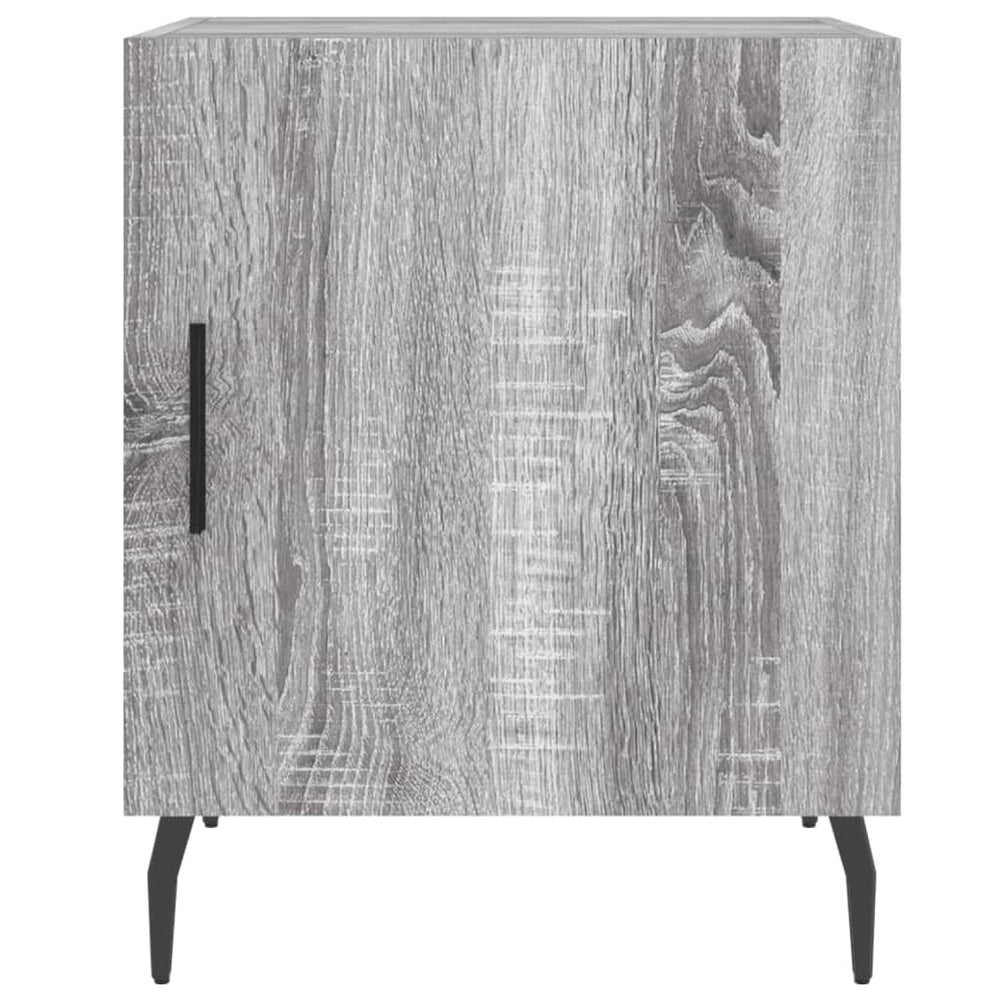Nachtkastje 40x40x50 cm bewerkt hout grijs sonoma eikenkleurig MeubelReus
