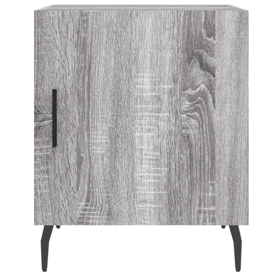 Nachtkastje 40x40x50 cm bewerkt hout grijs sonoma eikenkleurig MeubelReus