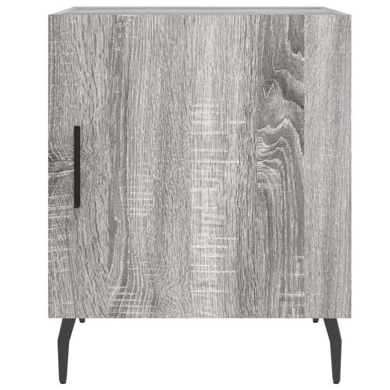 Nachtkastje 40x40x50 cm bewerkt hout grijs sonoma eikenkleurig MeubelReus