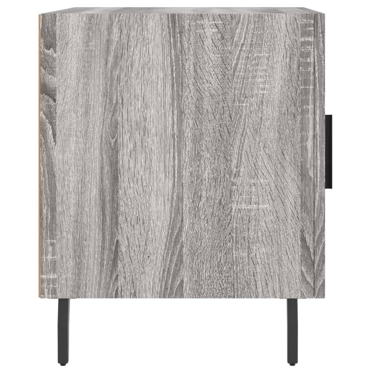 Nachtkastje 40x40x50 cm bewerkt hout grijs sonoma eikenkleurig MeubelReus