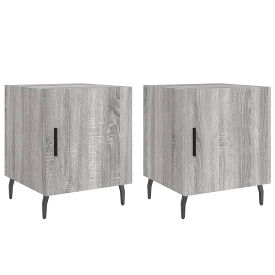 Nachtkastjes 2 st 40x40x50 cm bewerkt hout grijs sonoma eiken MeubelReus