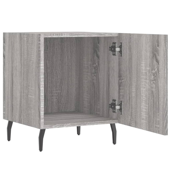 Nachtkastjes 2 st 40x40x50 cm bewerkt hout grijs sonoma eiken MeubelReus