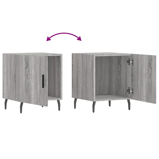 Nachtkastjes 2 st 40x40x50 cm bewerkt hout grijs sonoma eiken MeubelReus