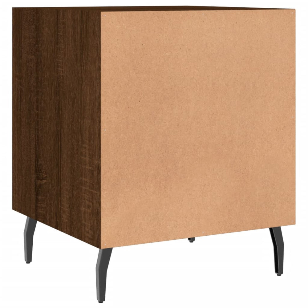 Nachtkastje 40x40x50 cm bewerkt hout bruin eikenkleur MeubelReus