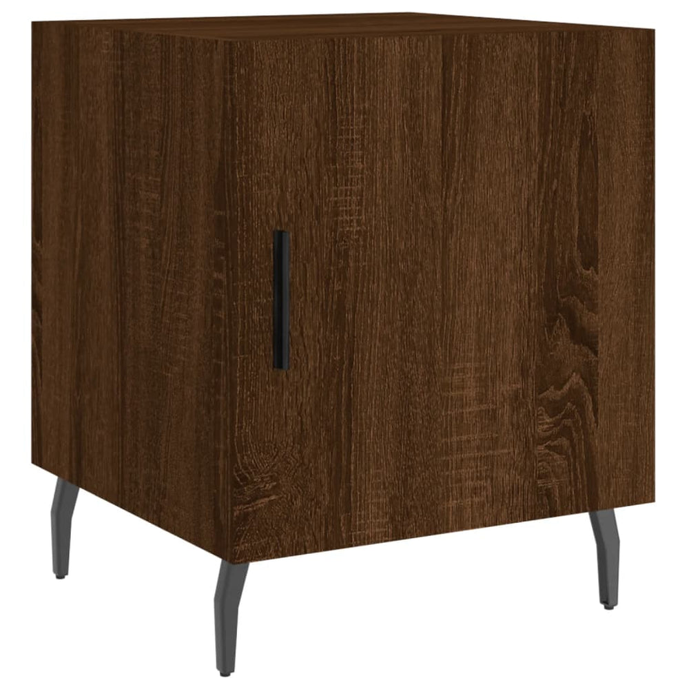 Nachtkastjes 2 st 40x40x50 cm bewerkt hout bruin eikenkleur MeubelReus