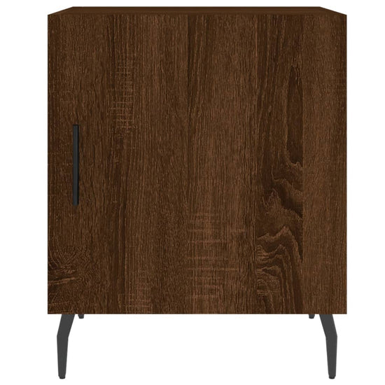 Nachtkastjes 2 st 40x40x50 cm bewerkt hout bruin eikenkleur MeubelReus