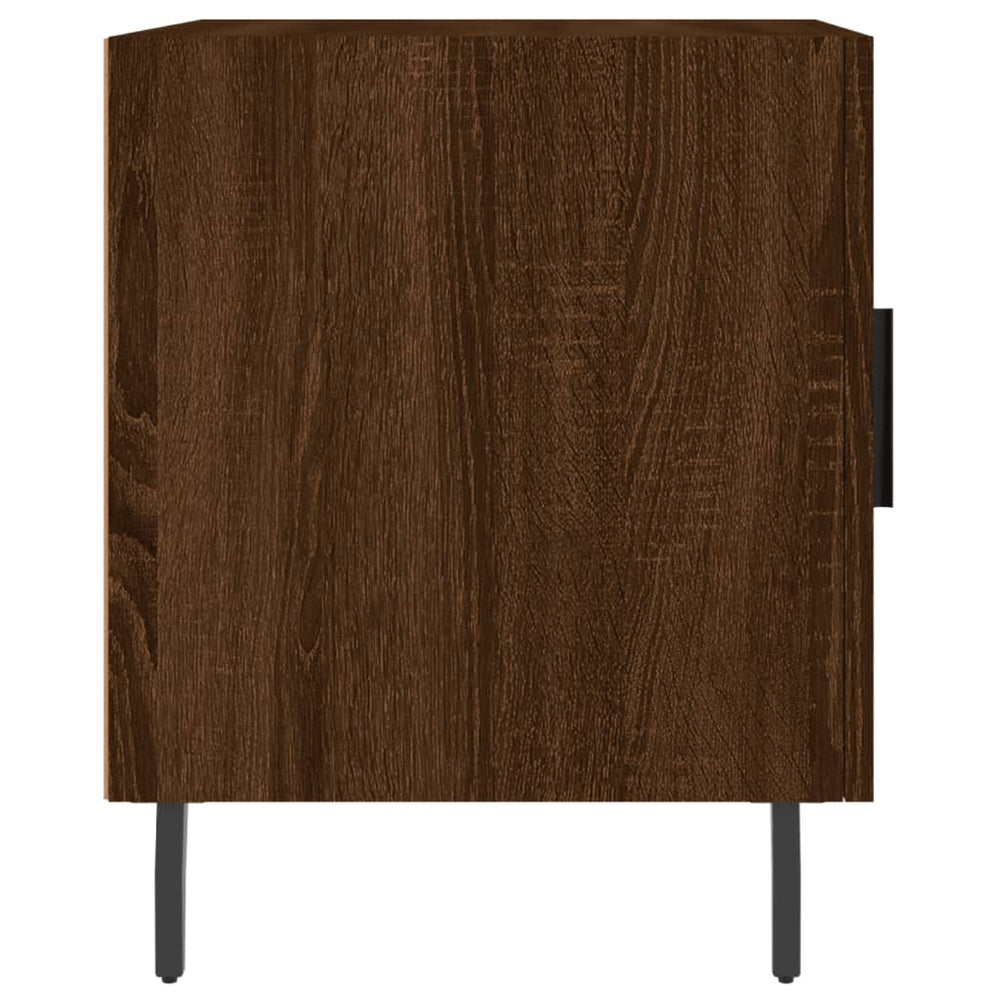 Nachtkastjes 2 st 40x40x50 cm bewerkt hout bruin eikenkleur MeubelReus