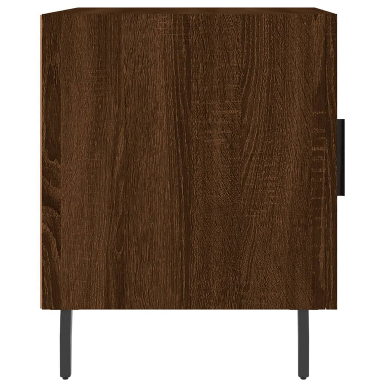 Nachtkastjes 2 st 40x40x50 cm bewerkt hout bruin eikenkleur MeubelReus