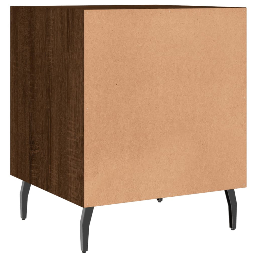 Nachtkastjes 2 st 40x40x50 cm bewerkt hout bruin eikenkleur MeubelReus