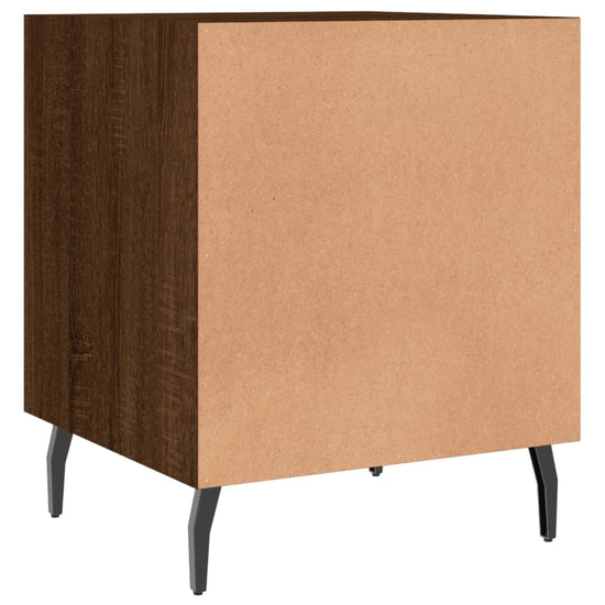 Nachtkastjes 2 st 40x40x50 cm bewerkt hout bruin eikenkleur MeubelReus