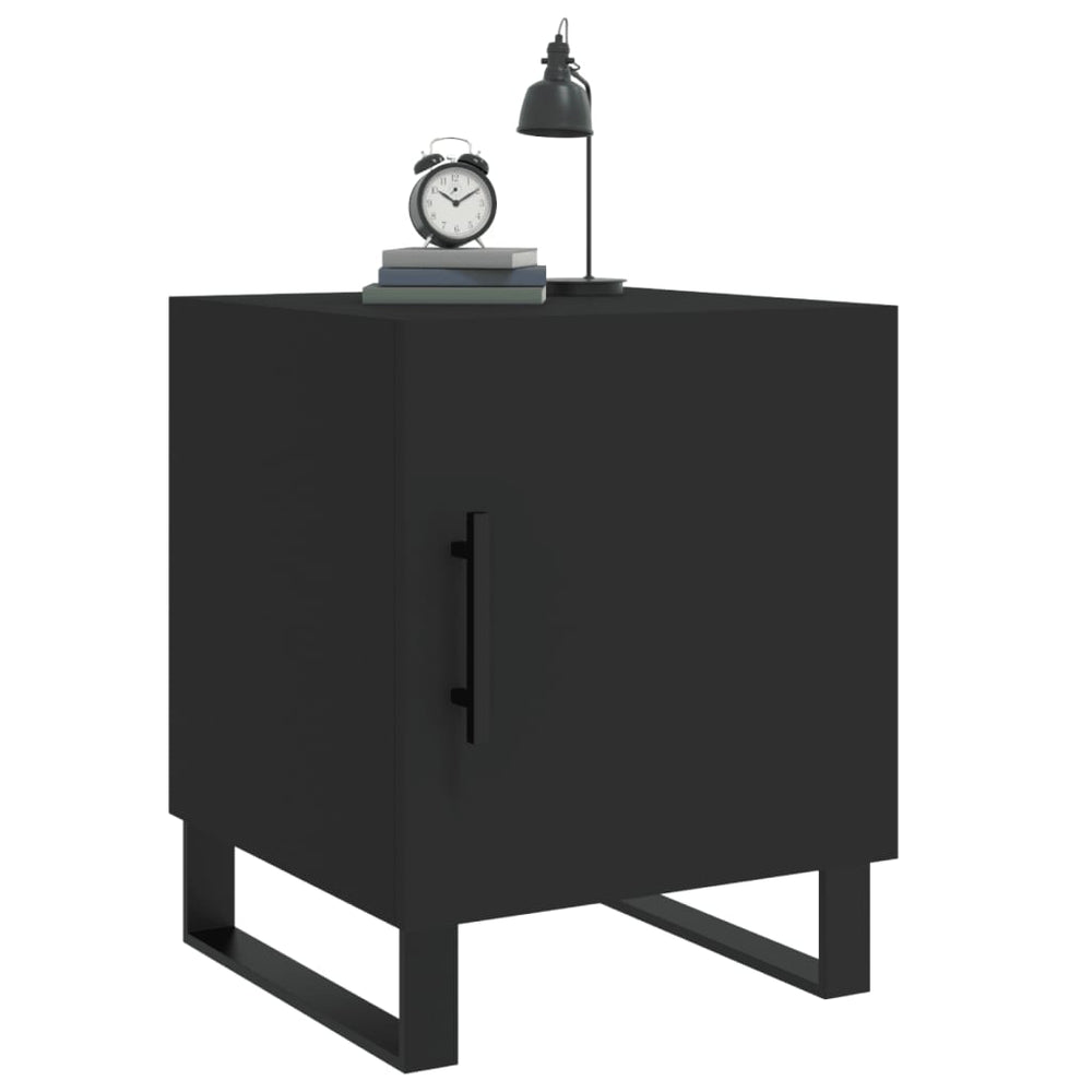 Nachtkastjes 2 st 40x40x50 cm bewerkt hout zwart MeubelReus
