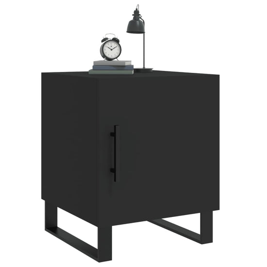 Nachtkastjes 2 st 40x40x50 cm bewerkt hout zwart MeubelReus