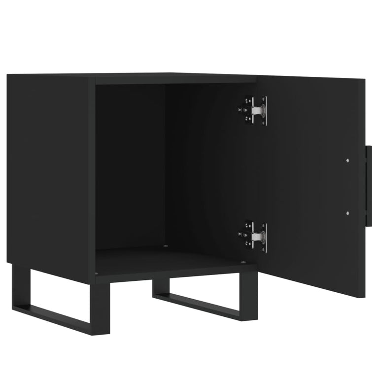 Nachtkastjes 2 st 40x40x50 cm bewerkt hout zwart MeubelReus