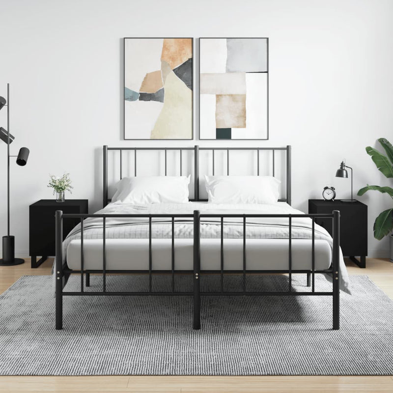 Nachtkastjes 2 st 40x40x50 cm bewerkt hout zwart MeubelReus
