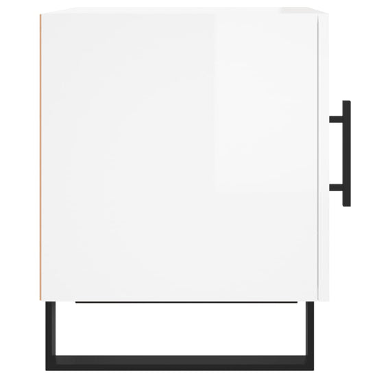 Nachtkastjes 2 st 40x40x50 cm bewerkt hout hoogglans wit MeubelReus