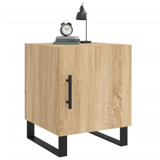 Nachtkastjes 2 st 40x40x50 cm bewerkt hout sonoma eikenkleurig MeubelReus