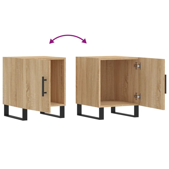 Nachtkastjes 2 st 40x40x50 cm bewerkt hout sonoma eikenkleurig MeubelReus