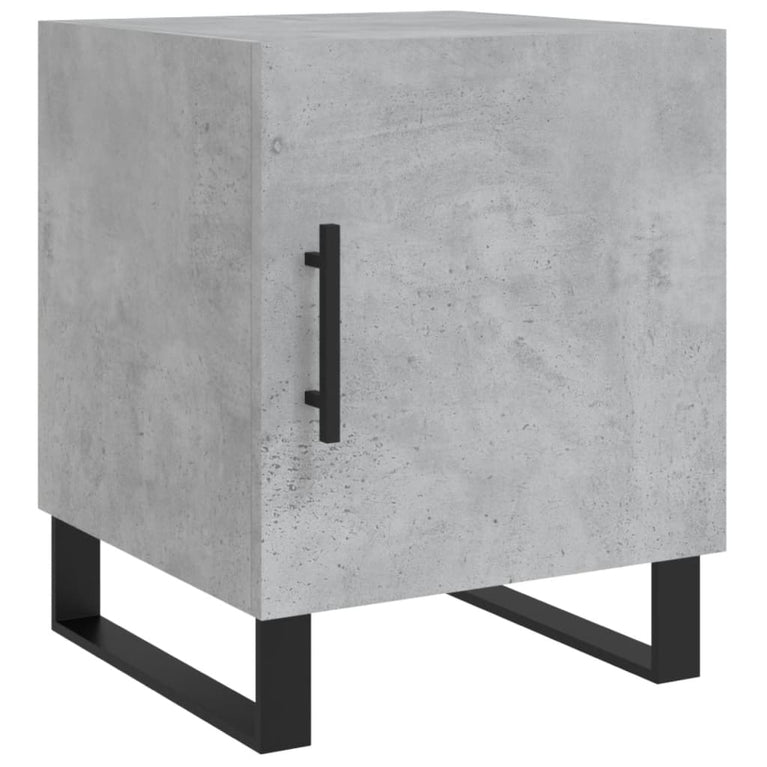 Nachtkastje 40x40x50 cm bewerkt hout betongrijs MeubelReus