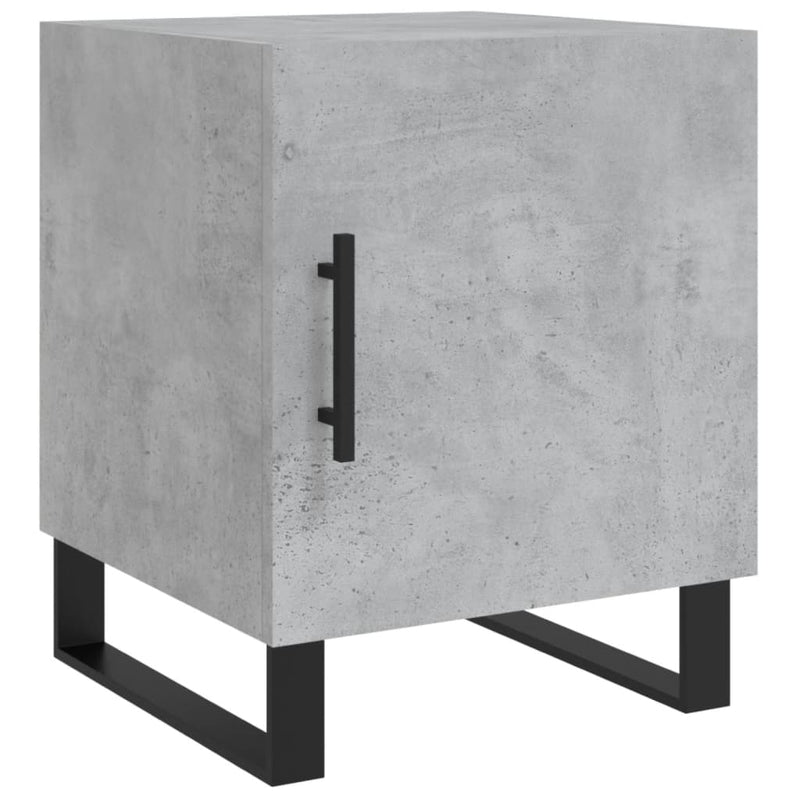 Nachtkastje 40x40x50 cm bewerkt hout betongrijs MeubelReus