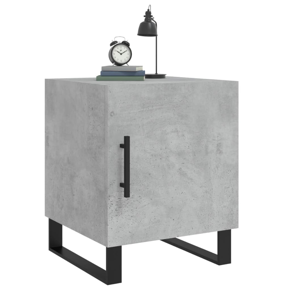 Nachtkastjes 2 st 40x40x50 cm bewerkt hout betongrijs MeubelReus