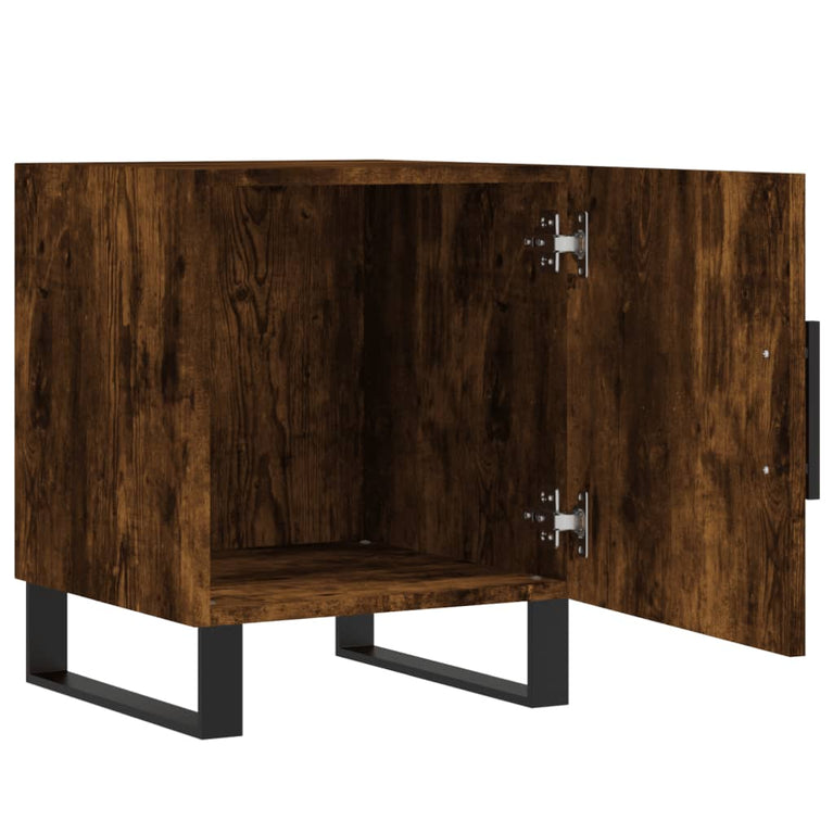 Nachtkastjes 2 st 40x40x50 cm bewerkt hout gerookt eikenkleurig MeubelReus