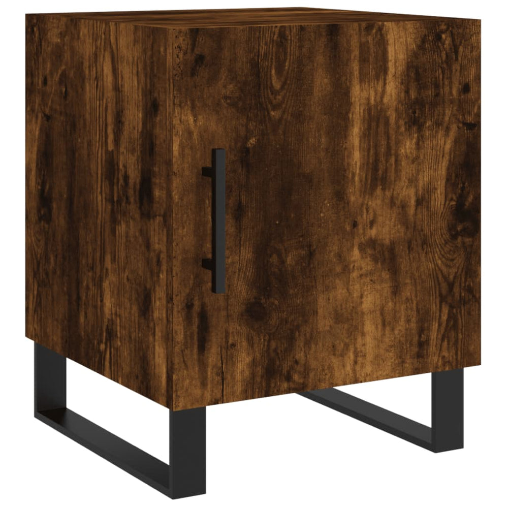 Nachtkastjes 2 st 40x40x50 cm bewerkt hout gerookt eikenkleurig MeubelReus