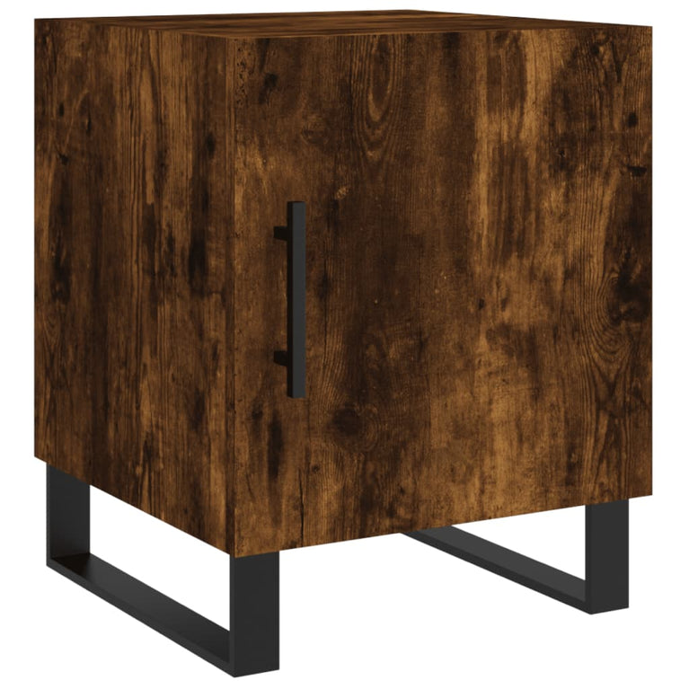 Nachtkastjes 2 st 40x40x50 cm bewerkt hout gerookt eikenkleurig MeubelReus