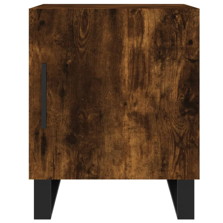 Nachtkastjes 2 st 40x40x50 cm bewerkt hout gerookt eikenkleurig MeubelReus