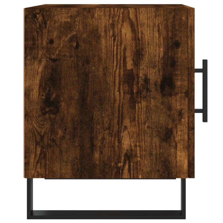 Nachtkastjes 2 st 40x40x50 cm bewerkt hout gerookt eikenkleurig MeubelReus