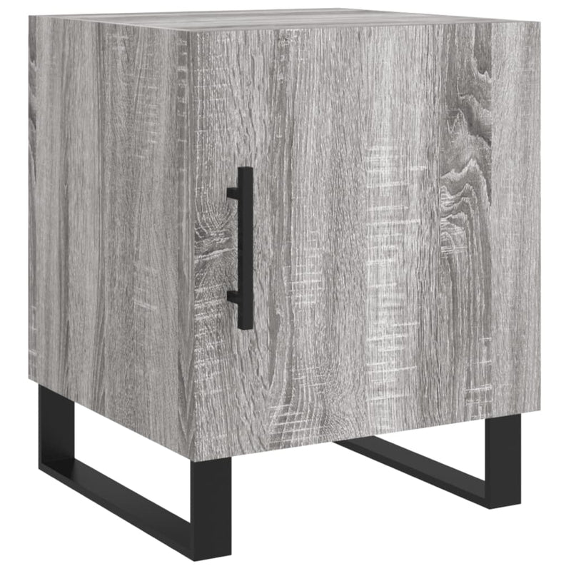 Nachtkastje 40x40x50 cm bewerkt hout grijs sonoma eikenkleurig MeubelReus
