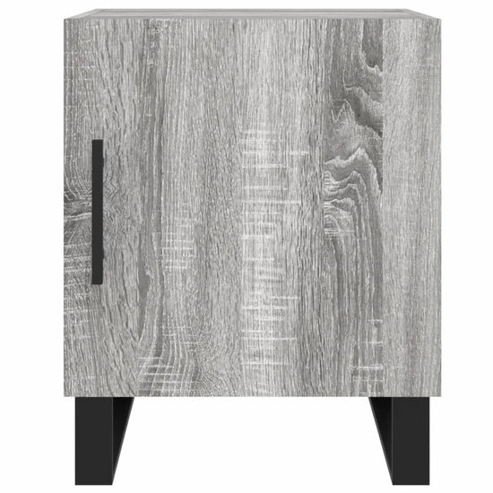 Nachtkastje 40x40x50 cm bewerkt hout grijs sonoma eikenkleurig MeubelReus
