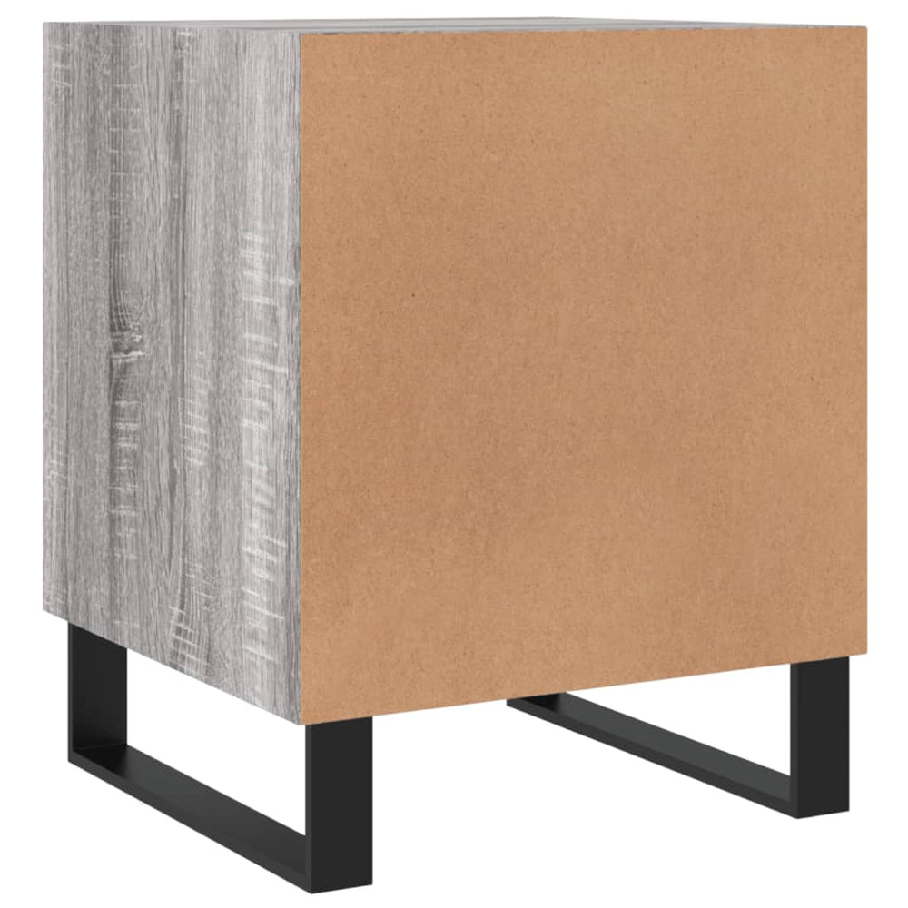 Nachtkastje 40x40x50 cm bewerkt hout grijs sonoma eikenkleurig MeubelReus