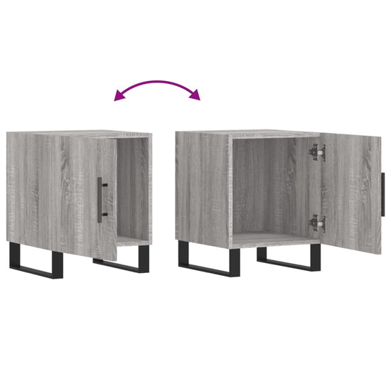 Nachtkastjes 2 st 40x40x50 cm bewerkt hout grijs sonoma eiken MeubelReus