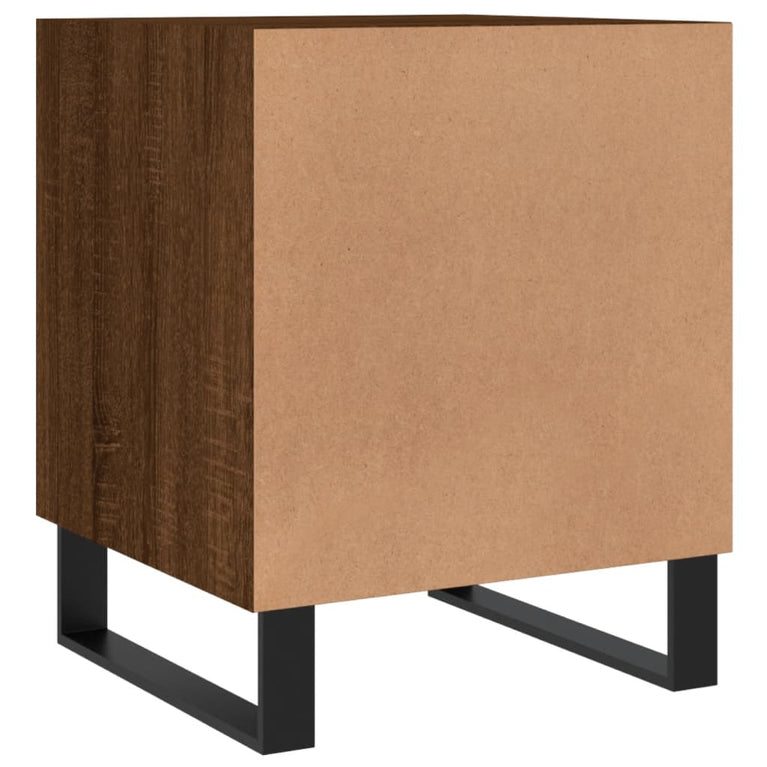 Nachtkastje 40x40x50 cm bewerkt hout bruin eikenkleur MeubelReus