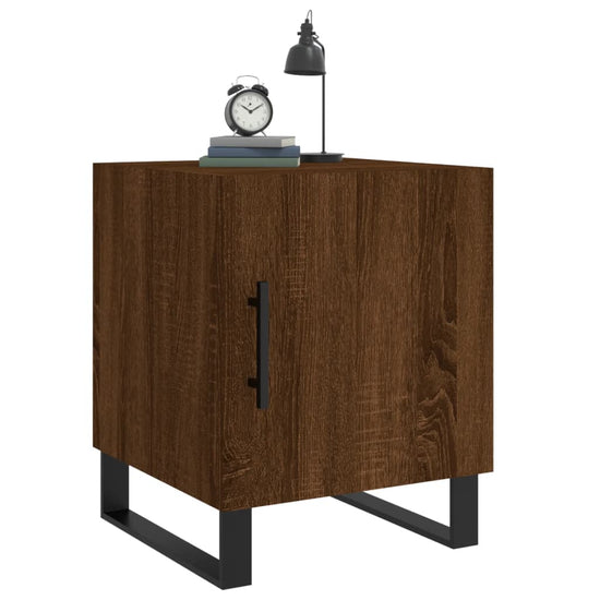 Nachtkastjes 2 st 40x40x50 cm bewerkt hout bruin eikenkleur MeubelReus