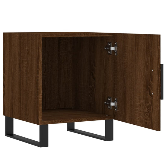 Nachtkastjes 2 st 40x40x50 cm bewerkt hout bruin eikenkleur MeubelReus