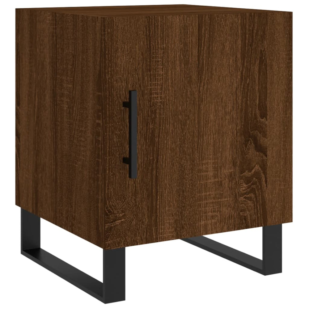 Nachtkastjes 2 st 40x40x50 cm bewerkt hout bruin eikenkleur MeubelReus