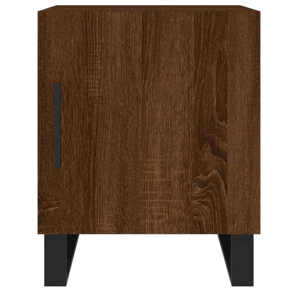 Nachtkastjes 2 st 40x40x50 cm bewerkt hout bruin eikenkleur MeubelReus