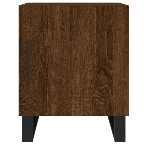 Nachtkastjes 2 st 40x40x50 cm bewerkt hout bruin eikenkleur MeubelReus