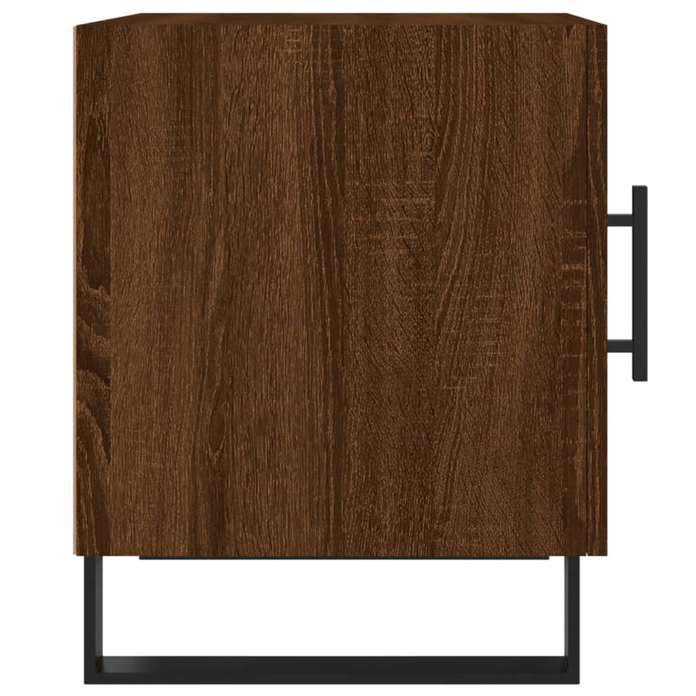 Nachtkastjes 2 st 40x40x50 cm bewerkt hout bruin eikenkleur MeubelReus