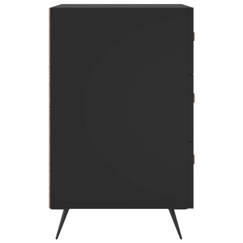 Nachtkastje 40x40x66 cm bewerkt hout zwart MeubelReus