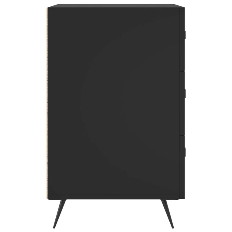 Nachtkastje 40x40x66 cm bewerkt hout zwart MeubelReus