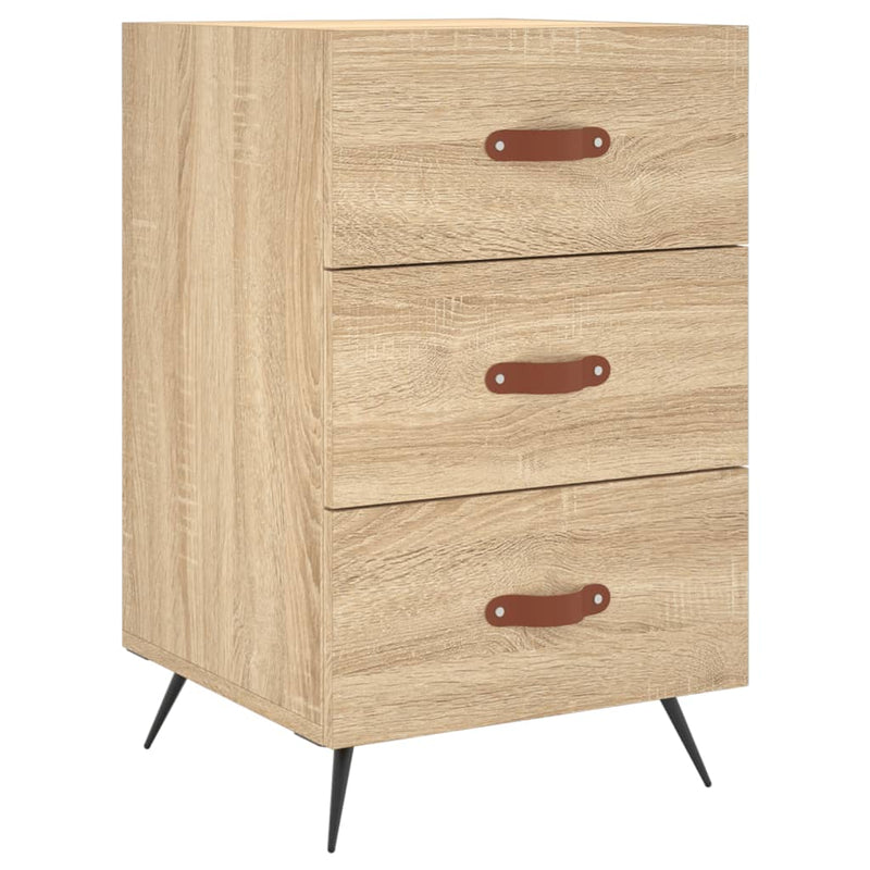 Nachtkastje 40x40x66 cm bewerkt hout sonoma eikenkleurig MeubelReus