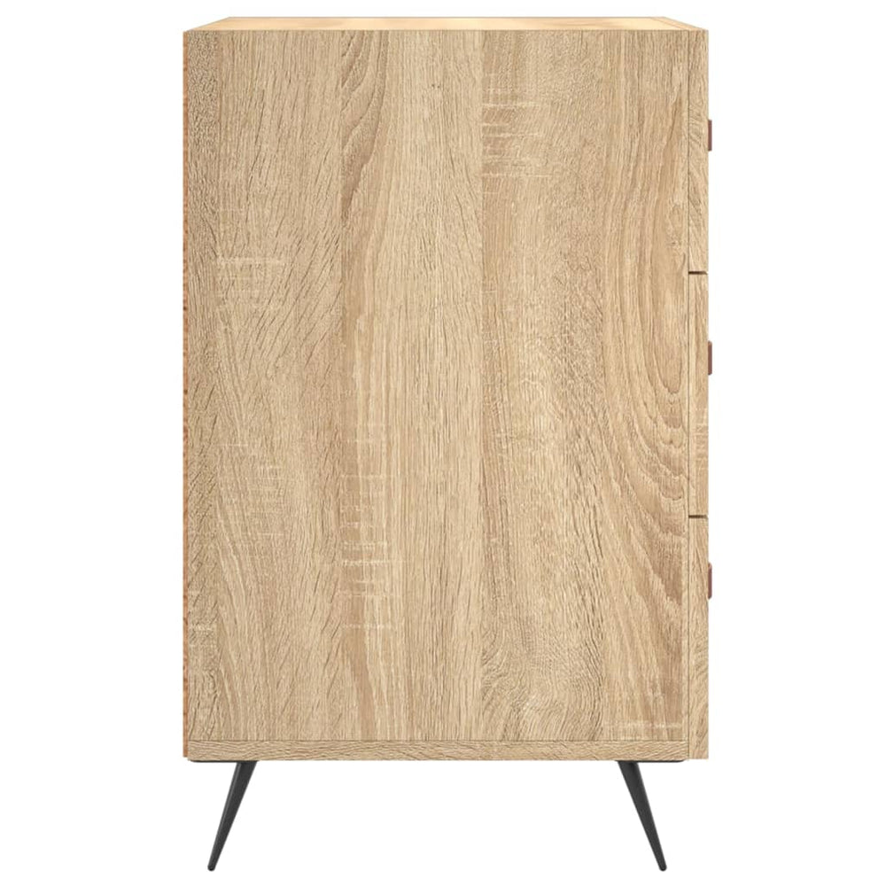 Nachtkastje 40x40x66 cm bewerkt hout sonoma eikenkleurig MeubelReus