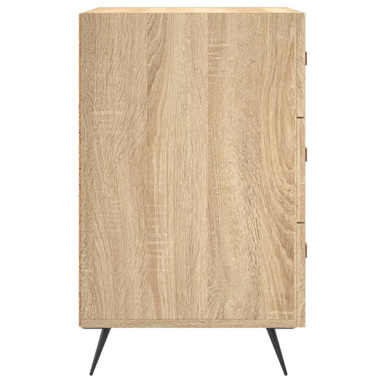 Nachtkastje 40x40x66 cm bewerkt hout sonoma eikenkleurig MeubelReus