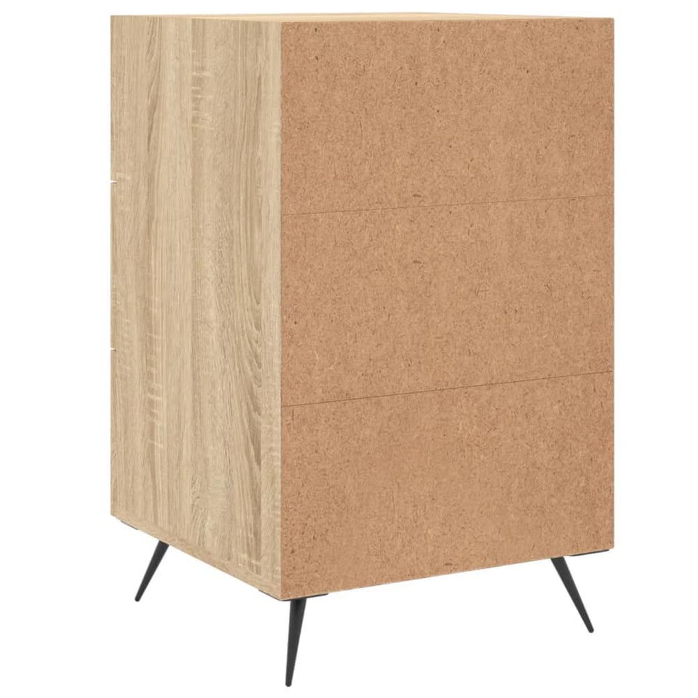 Nachtkastje 40x40x66 cm bewerkt hout sonoma eikenkleurig MeubelReus