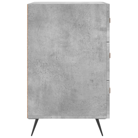 Nachtkastje 40x40x66 cm bewerkt hout betongrijs MeubelReus
