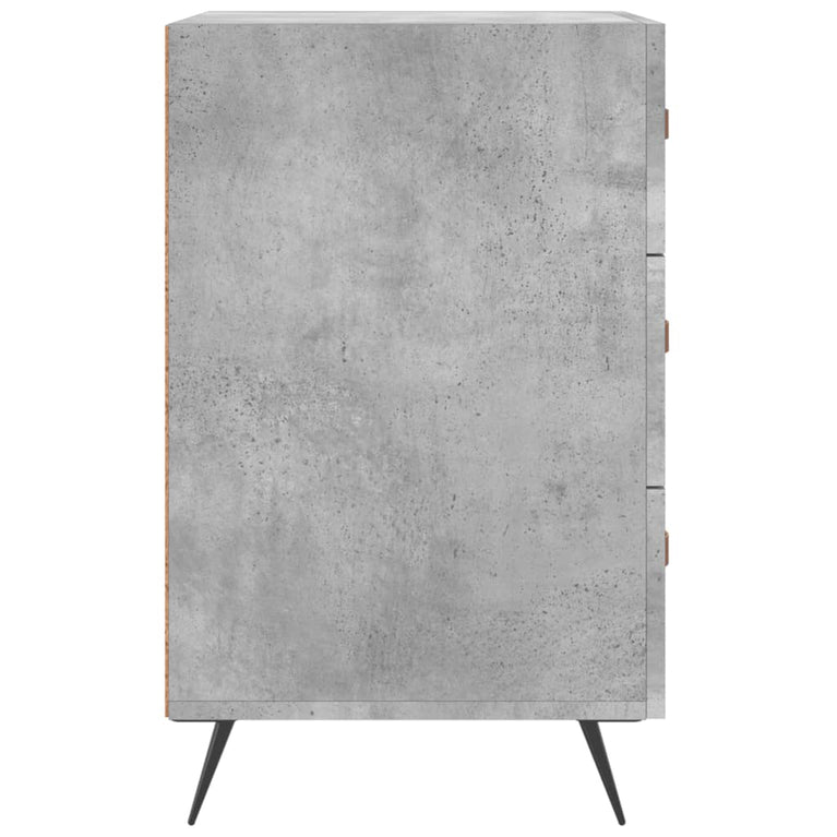 Nachtkastje 40x40x66 cm bewerkt hout betongrijs MeubelReus
