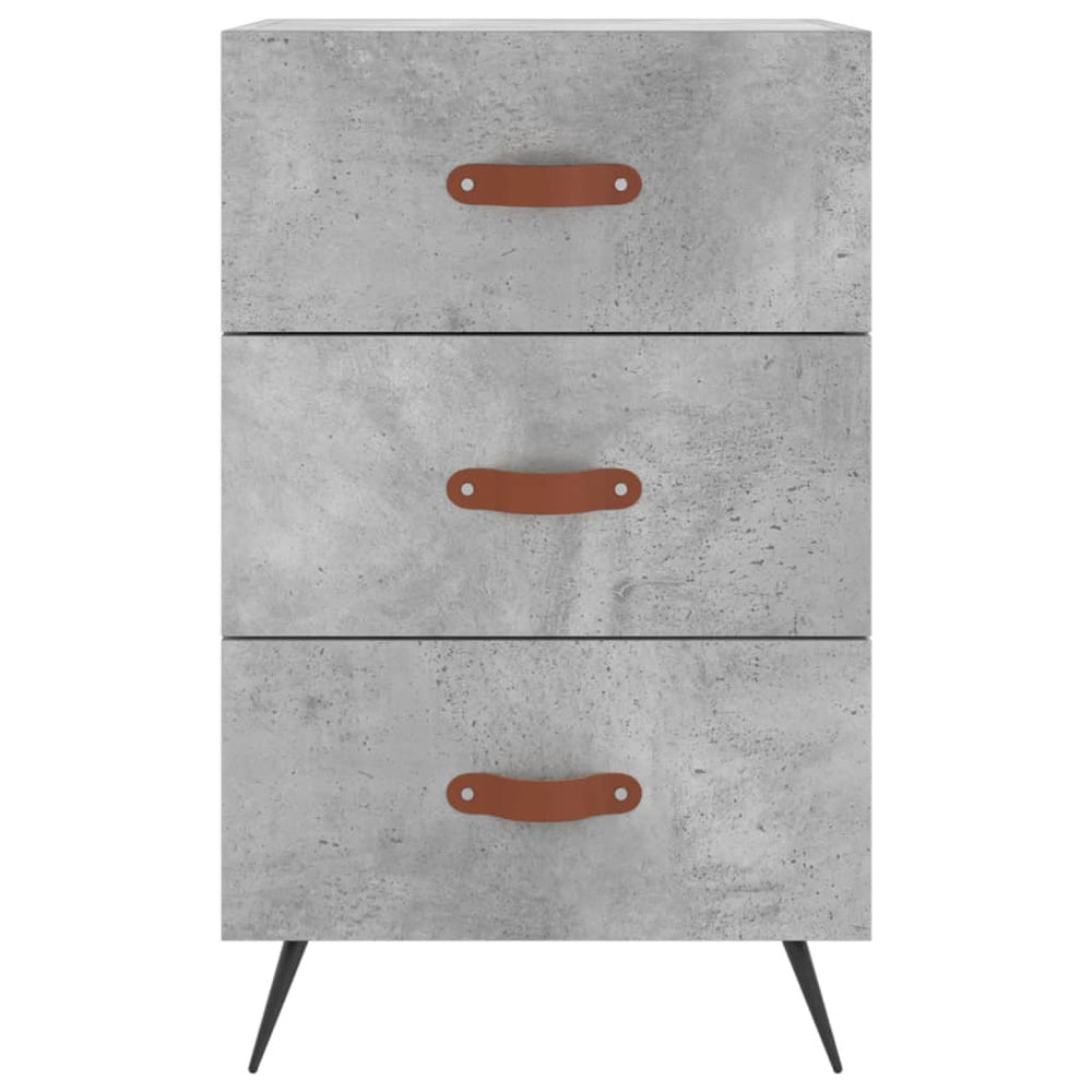 Nachtkastje 40x40x66 cm bewerkt hout betongrijs MeubelReus